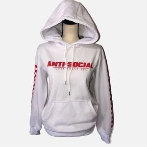 Anti-Social Lost Coast USA White Orange Hoodie